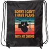 inktastic Drummer Funny Retro Plans with My Drums Drawstring Bag