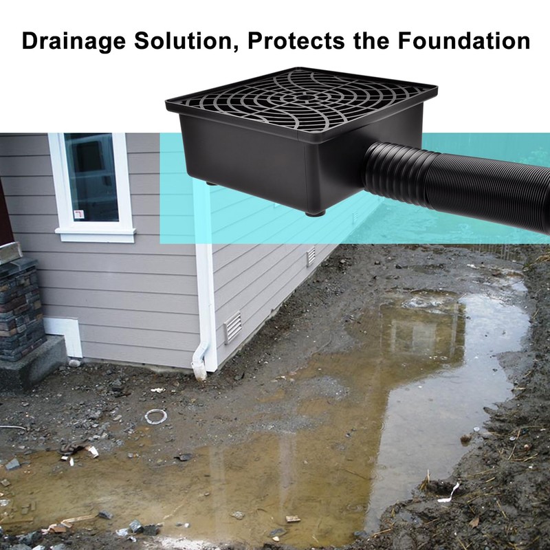 Prestantious Gutter Downspout Catch Basin, Upgraded Version 12"×12" Catch Basin