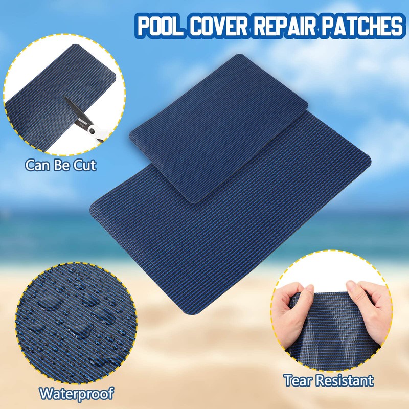Xuniea 24 Pieces Pool Safety Cover Patch Repair 12 x