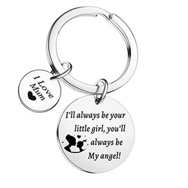 Ghloyza Gifts for Mum From Daughter or Son Mother Jewellery Gift Mum Gifts My Angel Mum Keyring (Daughter to Mum)