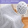 Bigacogo Chunky Knit Blanket Throw 51"x63", 100% Hand Knitted Chenille