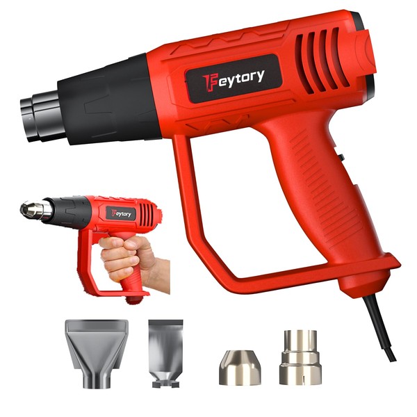 Heat Gun, 2000W Heavy Duty Hot Air Gun Kit 300℃~600℃