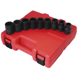 Sunex 4687 3/4-Inch Drive 12-Point SAE Impact Socket Set, 9-Piece