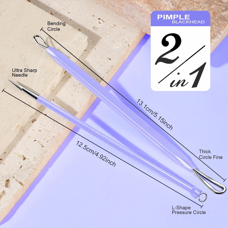 Teenitor Pimple Extractor Acne Treatment Tool Blackhead Comedone Removal 2-in-1