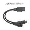 C5 Splitter Cable, IEC320 C14 Male to Dual IEC320 C5