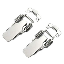 2 Pack Stainless Steel Draw Latch Toggle Catch Spring Clamp for Heavy-Duty 200 lbs, with Lock-Hole, SUS304