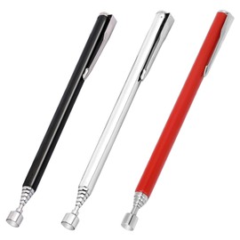 Telescopic Magnet,3 PCS Telescopic Magnetic Pickup Tool Extendable Magnet Stick with Pocket Clip Flexible Magnetic Pen Handheld Portable Retrieval Grabber for Screws Nuts Metal Parts