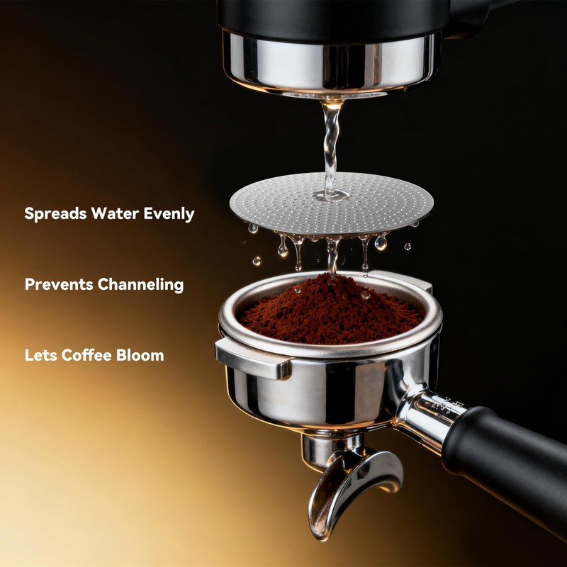 3 Pack 53.3mm Stainless Steel Espresso Puck Screen Reusable 0.8mm