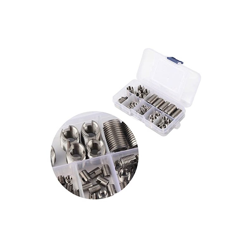 50Pcs Self Tapping Screws Stainless Steel Thread Repair Inserts Nut