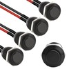 STARELO 5pcs 12mm Momentary Push Button Switch Black Shell with