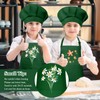 BOUBONI Kids Apron and Chef Hat Set Adjustable Child Art