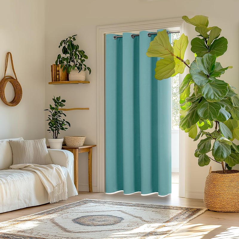 ChrisDowa Blackout Curtains 80 Inches Long for Doorways and Closets,
