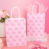 FYSUIMU 16 Pcs Pink Bow Paper Gift Bags Coquette Bowknot