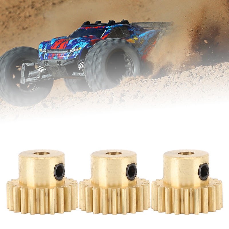 3Pcs RC Car Gear Copper M0.6 3.175mm Diameter Remote Control