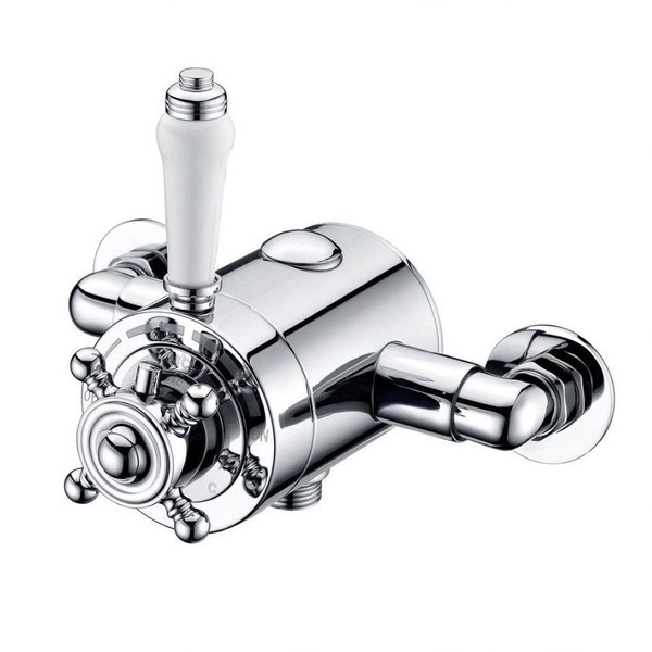 Trade In Post VM91 TRADITIONAL DUAL EXPOSED Thermostatic Shower Mixer Valve 130mm / 150mm adjustable