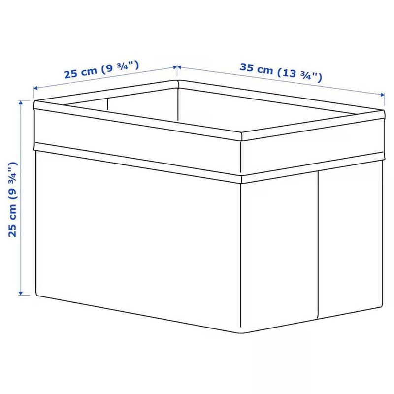 IKEA Drona Box (Dark Blue, 6 Pack (L:15" x W:13"