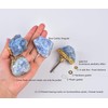 AMOYSTONE Blue Crystal Stone Knobs for Cabinets, Natural Stone Drawer