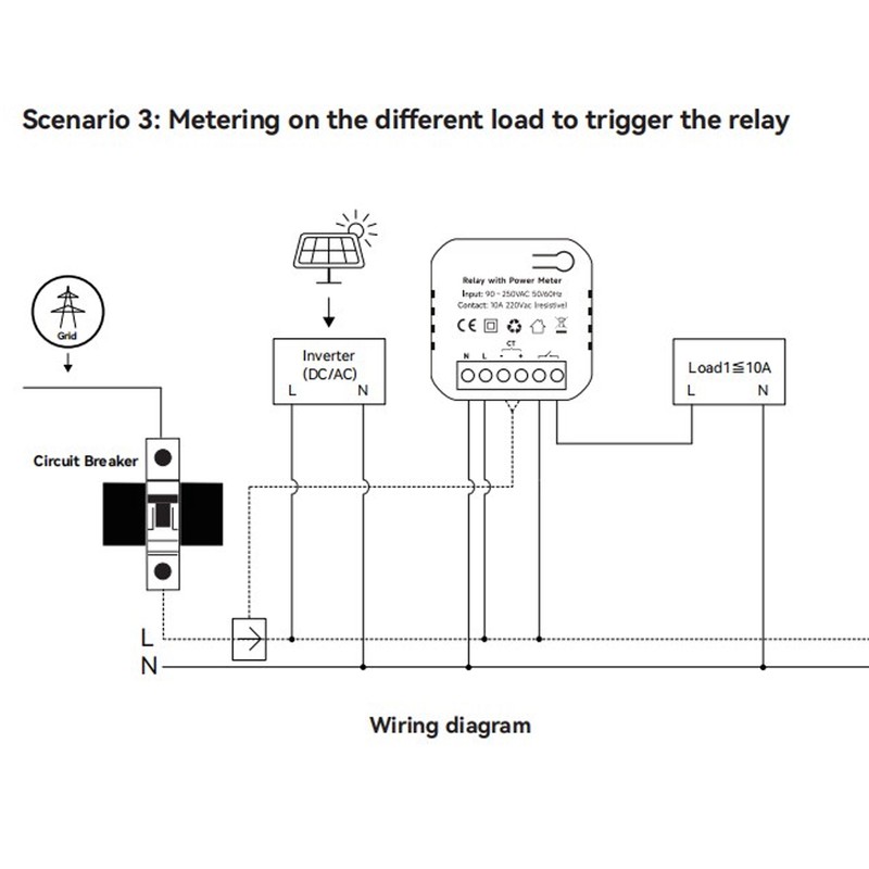 WiFi Smart Energy Meter for Tuya Consumption Monitor Single Phase