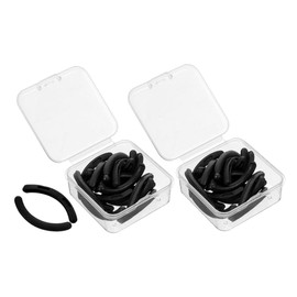 Healeved 48pcs Eyelash Curler Strip Eyelash Curler Replacement Pads Eyelash Curler Cushion Refills Large Size Curler Pads Eyelash Separator Tool Universal Eyelash Curler Pads Rubber Black
