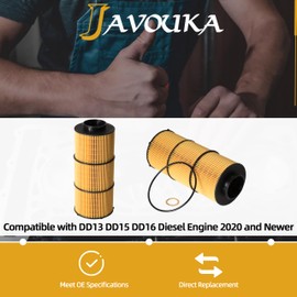4 pcs LF17810 Oil/Lube Filter Compatible with DD13, DD15 and DD16 Diesel Engines 2020 and on, OE#P582506 A4711800009 A4711800209 A4721842325