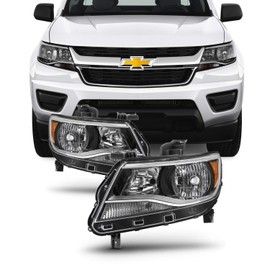 AKKON - For 2015-2022 Chevy Colorado Halogen Models Left+Right Side Headlights Headlamp Pair