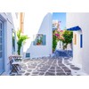 CORFOTO 7x5ft Fabric Greece Backdrop for Photography Famous Greek Island