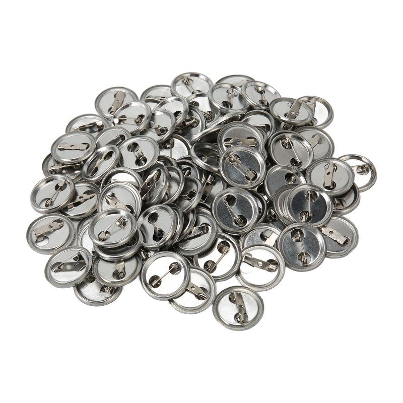 100 Sets Blank Button Badge Parts Set Round Shape Rust