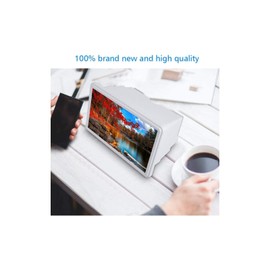 Phone Magnifier, 12 Inch 3D Plastic Retractable High Definition Mobile Phone Screen Amplifier Suitable for All Mobile Phones (White)