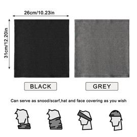 SEFIRST Pack of 2 Winter Neck Tube Men's Ski Tube Scarf Men's Loop Scarf Neck Warmer Men Face Scarf Women Windproof Thermal Round Scarf for Cycling Jogging Black Grey, Black, grey