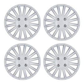 4-Pack 15 Inch Wheel Hubcaps Replacement,WOLFSTORM Special Design Fashion Shape Hubcaps Rim Cover,Car Truck SUV Wheel Hub Accessories-White