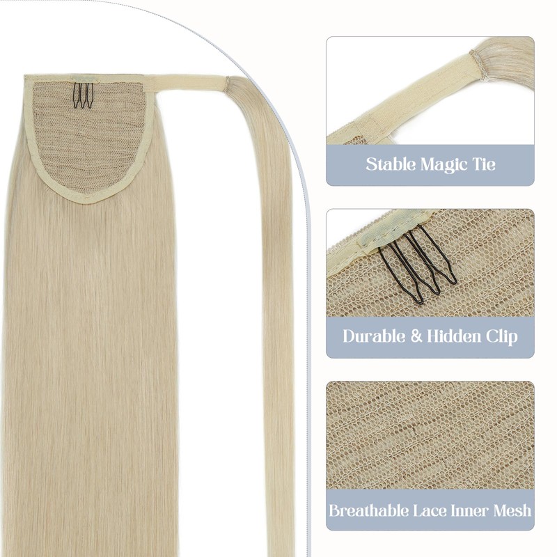 Rich Choices Ponytail Hairpiece Real Hair Extensions Ponytail Extension with