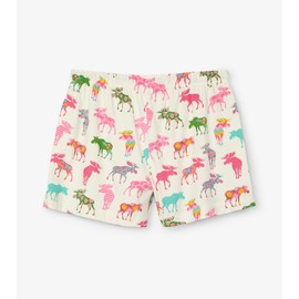 Little Blue House by Hatley Women's Pajama Shorts, Patterned Moose, Small