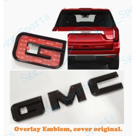 Auto GMC 2021-2024 GMC YUKON YUKON XL Rear Tailgate Only Gloss Black OVERLAY Emblem