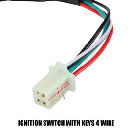 4 Wire Pin Key Ignition Switch for Go Kart ATV Quad Dirt Bike Scooter Motorcycle Ignition Starter Switch