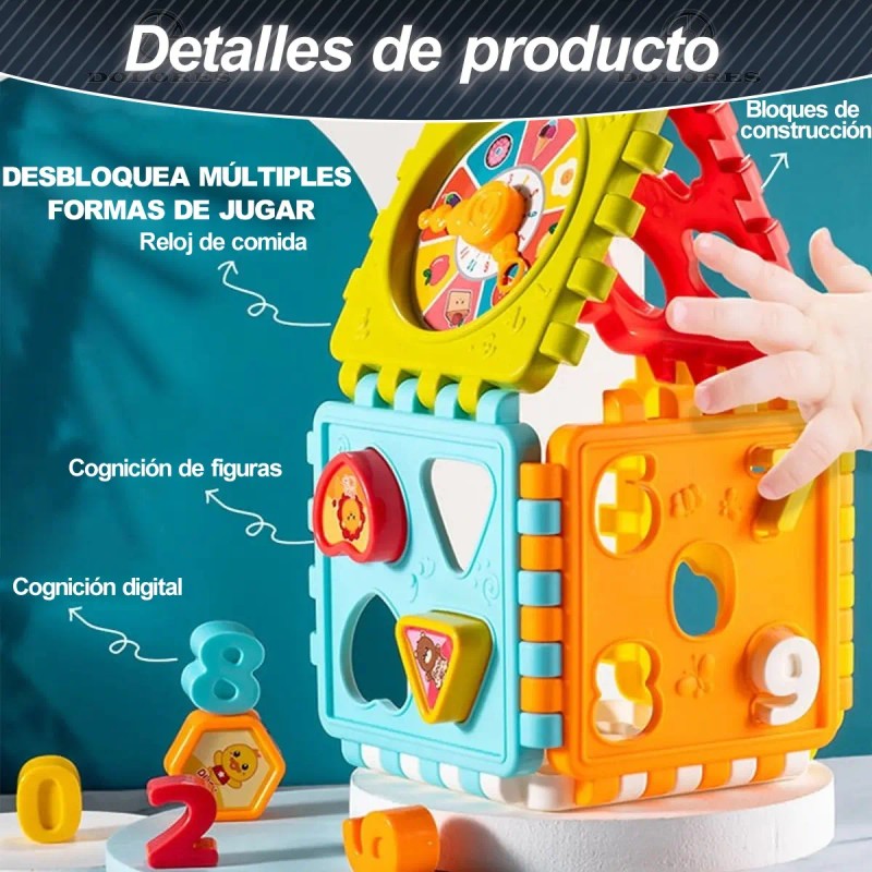 Juguete Niños Didáctico Educativo 6en1 Cubo Actividades Bebé