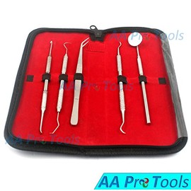AA PRO Dentist Prepared Tools KIT | Dental Pick Dental Floss Gum Floss THREADERS TOOTHPICKS Dental Hygiene KIT Set Dental Instruments HIGH Grade A+ Quality