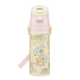 Skater SDC4-A Children's Stainless Steel Water Bottle, Direct Drinking, 16.5 fl oz (470 ml), Sumikko Gurashi, Moocher's House, Lightweight, Cold Insulated, Sports Bottle, Cute, Kids, Children, Water