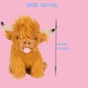 Realistic Look Stuffed Highland Cow Animal Scottishs Cow Plush Toy