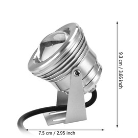 Underwater LED Light, 12V 10W RGB LED Submersible Spotlight Night Lamp for Aquarium Garden Fish Pool Pond Lighting(Silver)