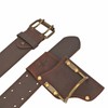 TOURBON Leather Tool Holder Plier Pouch Steel Loop Hammer Holster