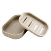 Hooiolye Set of 4 Plastic Soap Dish Container Box, Double