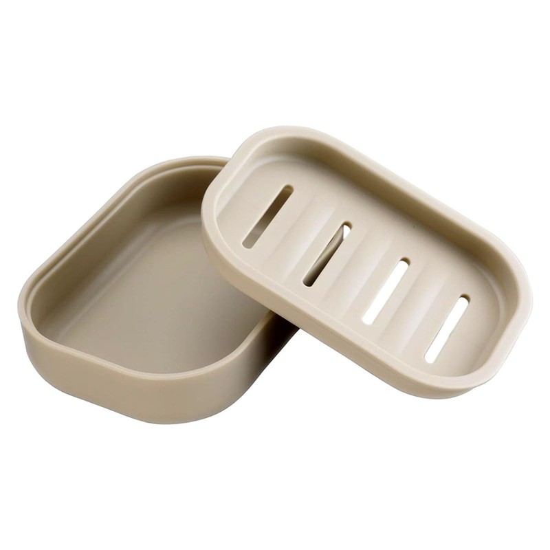 Hooiolye Set of 4 Plastic Soap Dish Container Box, Double