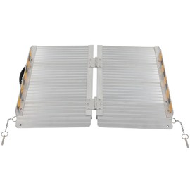 Foldable Wheelchair Ramp 2FT, Non Skid Threshold Ramp Aluminum, Portable Wheelchair Ramps Folding Handicap Ramp for Home Steps, Doorways, Curbs, Stairs