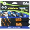ROK Straps 18-60" Adjustable - Motorcycle Black/Orange - Twin Pack