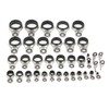 37Pcs Fishing Rod Guides Top Tip Ring Telescopic Surf Casting