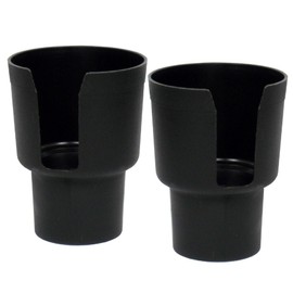 Gadjit Cup Keeper Cup Holder Adapter (2 Pk) expands car Cup Holders 2.5”-3” Wide to Hold Beverages That are 3.25" Wide (Black)