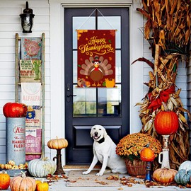 Thanksgiving Door Banner Decorations - Fall Leaves Outdoor Indoor Hanging Sign Party Supplies Ornaments