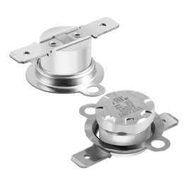 Awozkcd UL/CUL KSD301 125V 16A Thermal Cutoff Switch,150°C/302°F Off and 130°C/266°F On Bimetal Snap Disc Thermostat,Normally Closed N.C Microwave Oven Steamer Coffee Maker Overload Protector,2 pcs