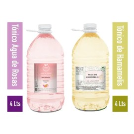 Pack Agua de Rosas y Hamamelis SANE Essential Tónico Facial 4L Cada Uno