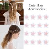 YISSION 20Pcs Mini White Flower Hair Clips for Girls Women